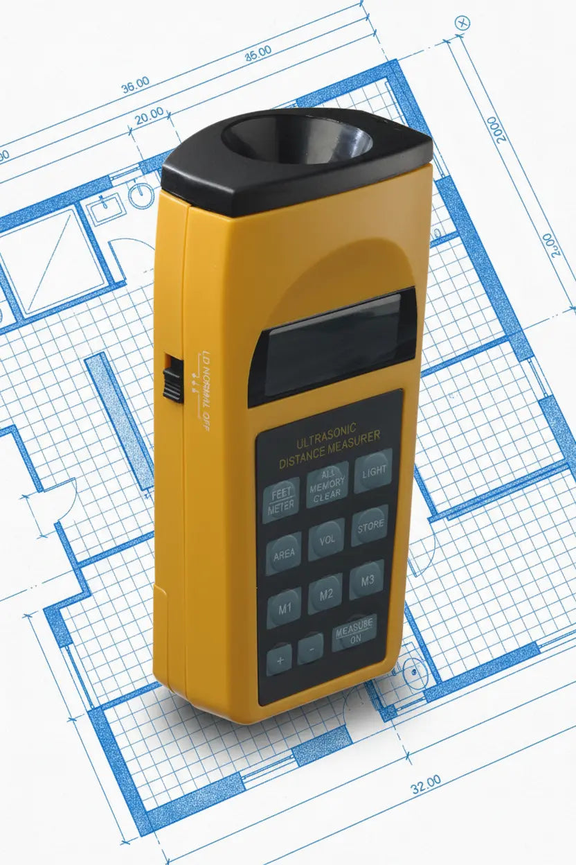 Ultrasonic Distance Meter Laser Pointer Feet and Meter Atlas