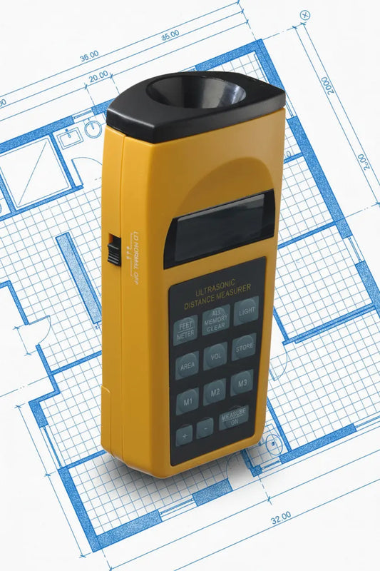 Ultrasonic Distance Meter Laser Pointer Feet and Meter Atlas