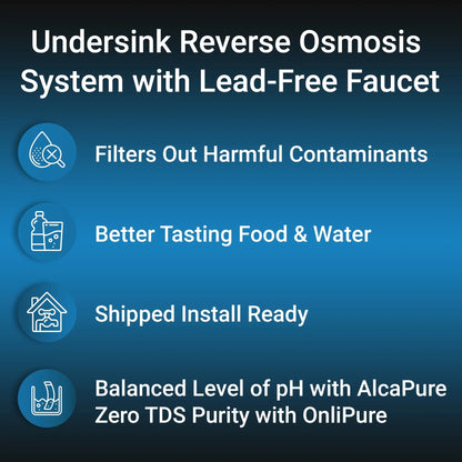 Flash Undersink Reverse Osmosis System with Chrome Lead-Free Faucet