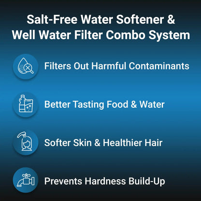 Advanced Salt-Free Water Conditioner and Well Water Filter Combo